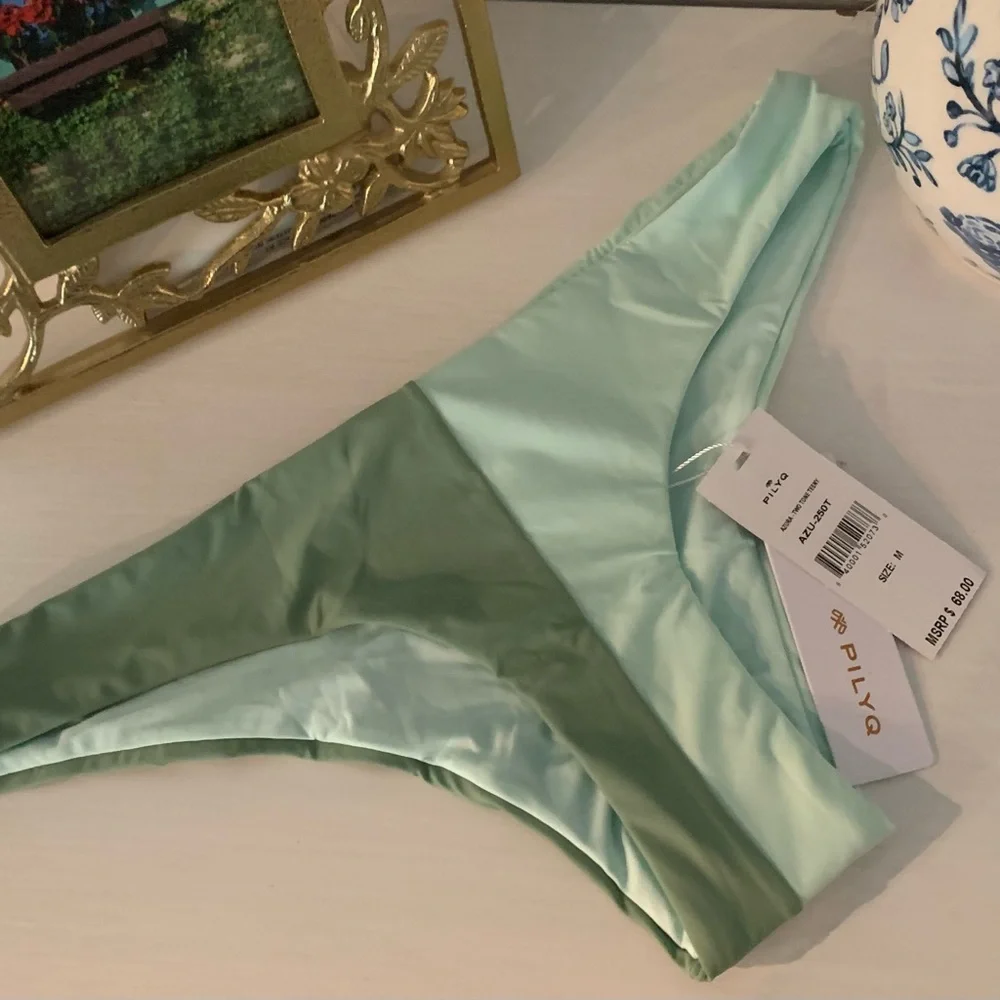 NWT‎ PILYQ AZURA TWO TONE TENNY BIKINI BOTTOM